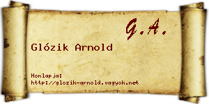 Glózik Arnold névjegykártya