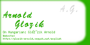 arnold glozik business card